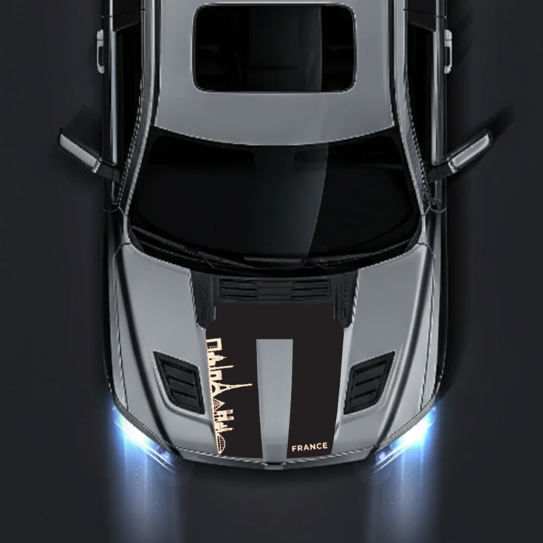 Hood Panel Decal/Sticker - France Skyline Graphic Kit - For Dodge RAM 1500 2019-2025 - Premium Vinyl