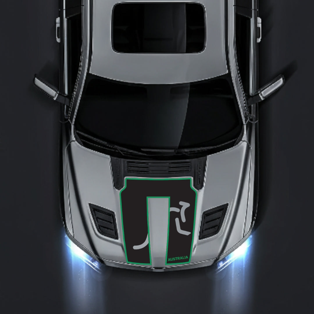 Hood Panel Decal/Sticker - Australia - Cut - Border Graphic Kit - For Dodge RAM 1500 2019-2025 - Premium Vinyl