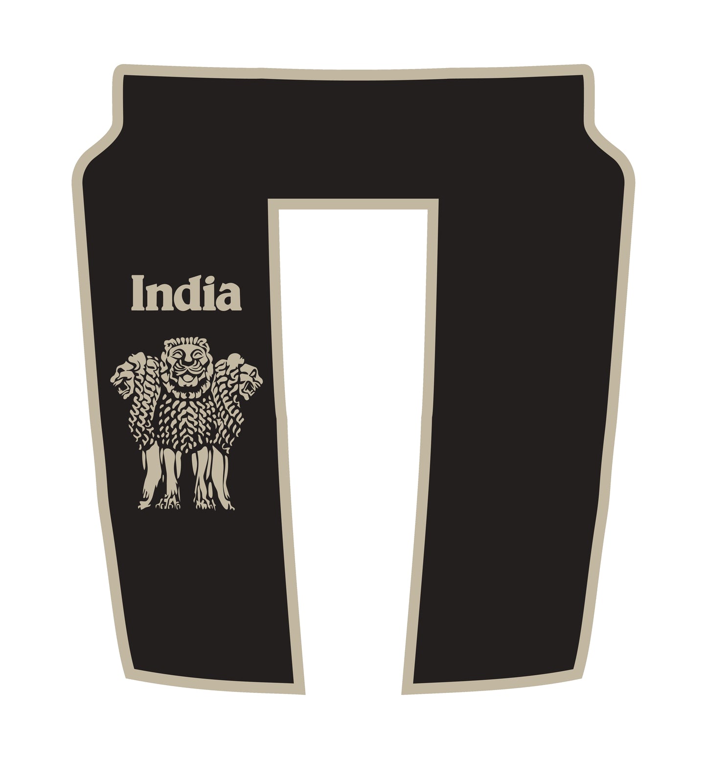 Performance Hood Panel Decal/Sticker - India - Border Graphic Kit - For Dodge RAM 1500 2019-2025 - Premium Vinyl