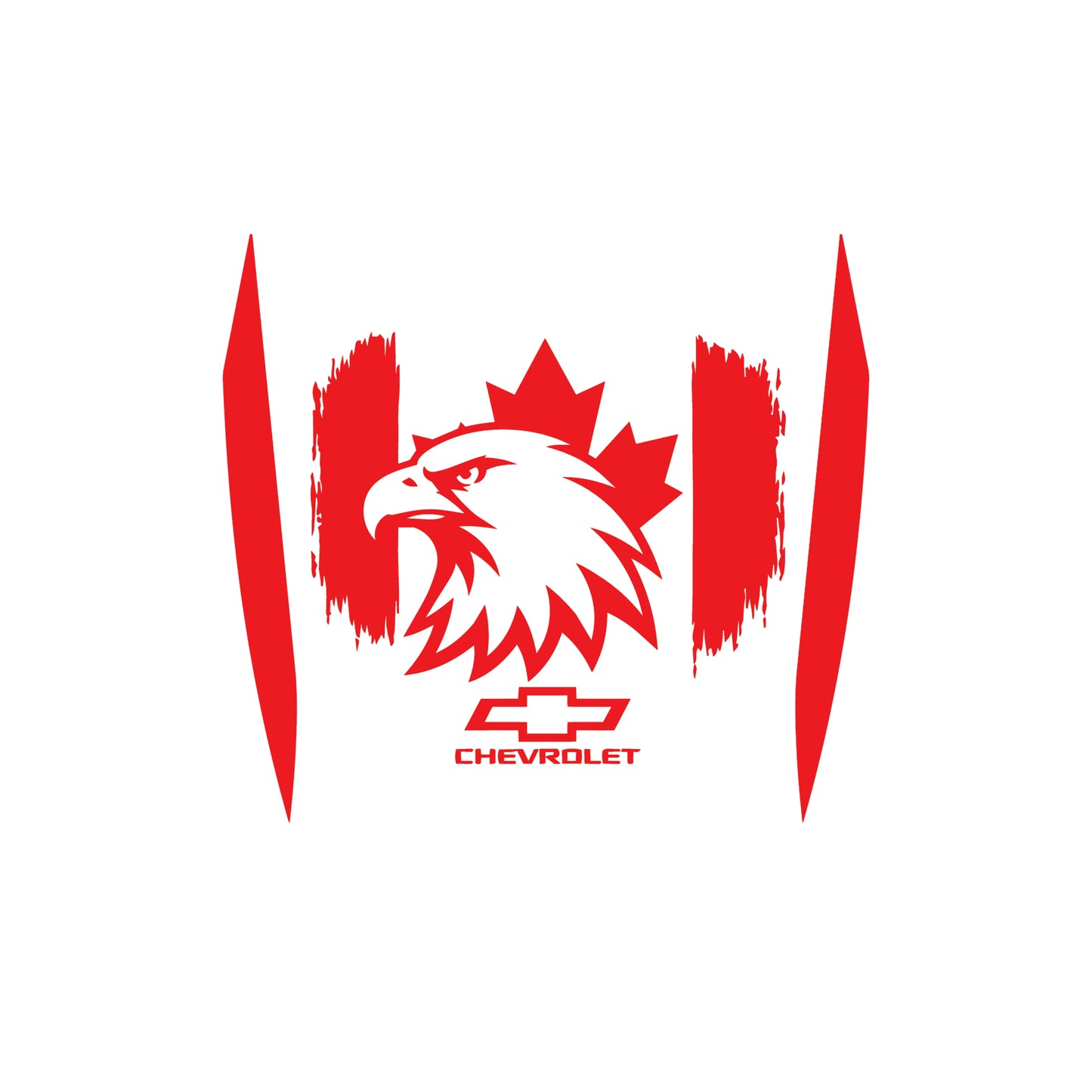 Hood Panel Decal/Sticker - Canadaian Eagle Graphic Decal Graphic Kit - For Chevrolet Silverado 2019-2024 - Premium Vinyl