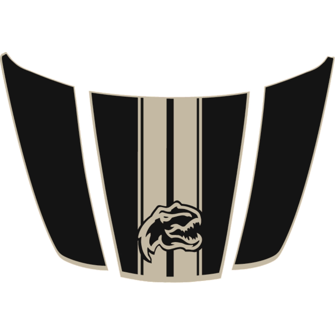 Hood Panel Decal/Sticker - Rex Style 2 - Border Graphic Kit - For Ford F-150 2020-2026 - Premium Vinyl