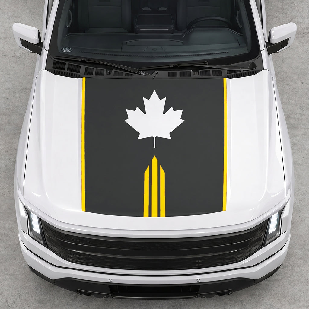 Hood Panel Decal/Sticker - Maple Graphic Decal Graphic Kit - For Ford F-150 2015-2020 - Premium Vinyl