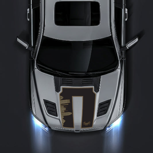 Performance Hood Panel Decal/Sticker - Egypt Skyline - Border Graphic Kit - For Dodge RAM 1500 2019-2025 - Premium Vinyl
