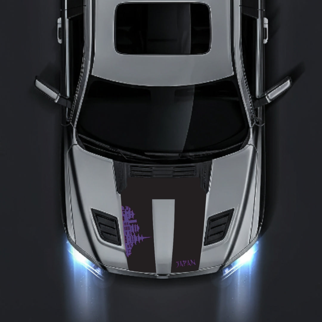 Hood Panel Decal/Sticker - Japan Skyline Graphic Kit - For Dodge RAM 1500 2019-2025 - Premium Vinyl