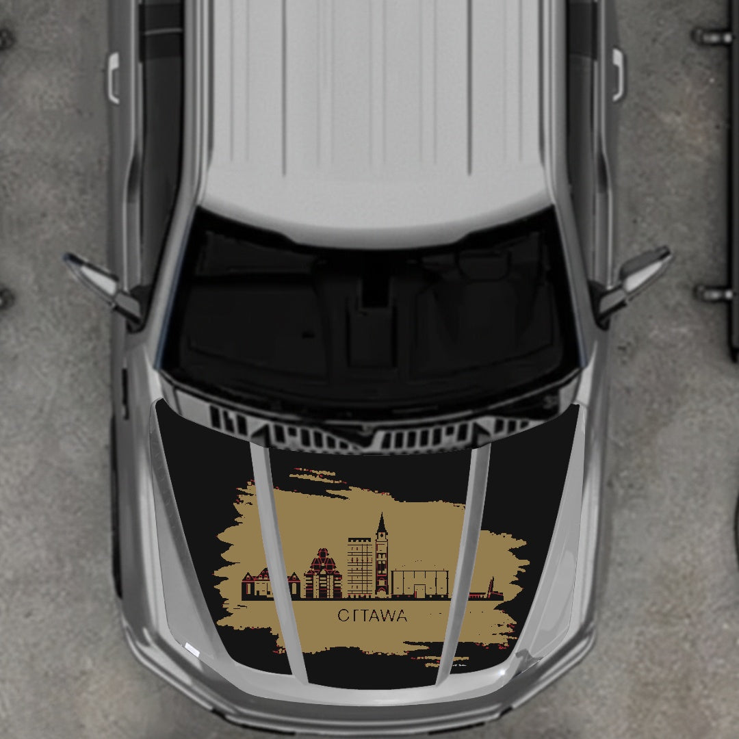 Hood Panel Decal/Sticker - Ottawa Graphic Kit - For Ford F-150 2020-2026 - Premium Vinyl