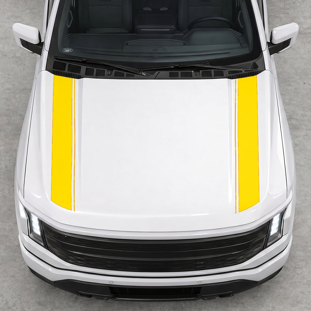 Hood Panel Decal/Sticker - Double Side Solid Graphic Decal Graphic Kit - For Ford F-150 2015-2020 - Premium Vinyl