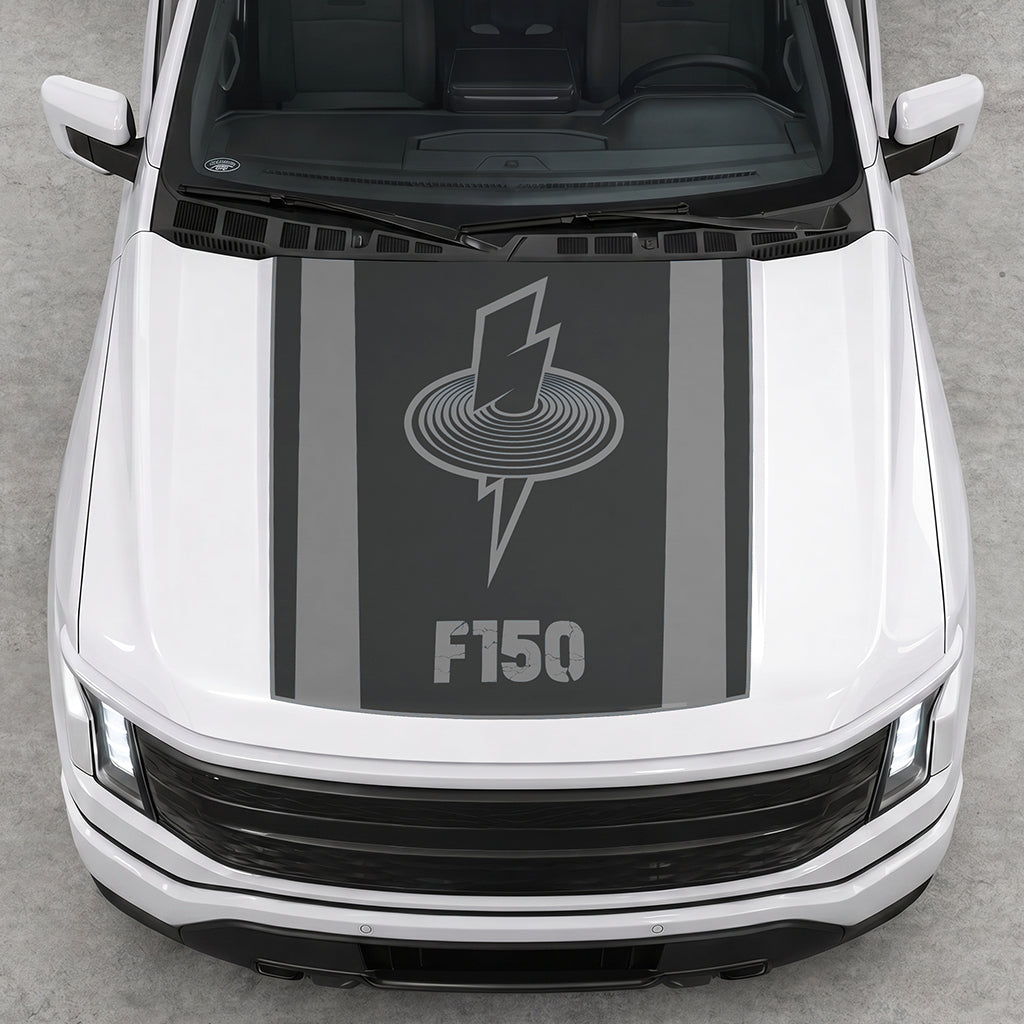 Hood Panel Decal/Sticker - Magnetic Field Graphic Decal Graphic Kit - For FORD F-150 2015-2020 - Premium Vinyl