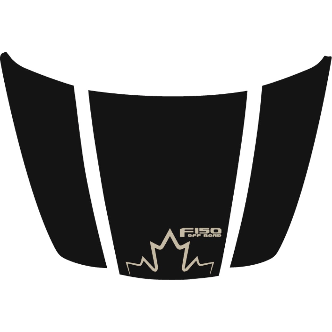 Hood Panel Decal/Sticker - Canada Style 1 Graphic Kit - For Ford F-150 2020-2026 - Premium Vinyl