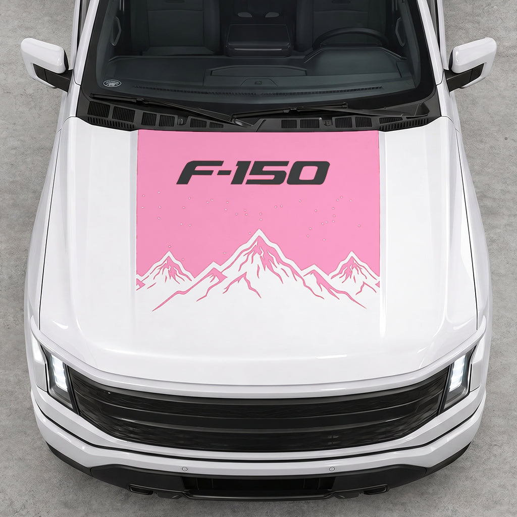 Hood Panel Decal/Sticker - Deep Mountain Graphic Decal Graphic Kit - For Ford F-150 2015-2020 - Premium Vinyl