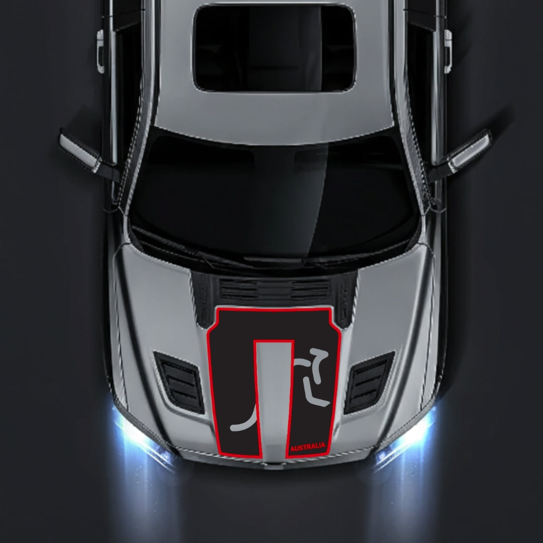 Performance Hood Panel Decal/Sticker - Australia - Cut - Border Graphic Kit - For Dodge RAM 1500 2019-2025 - Premium Vinyl