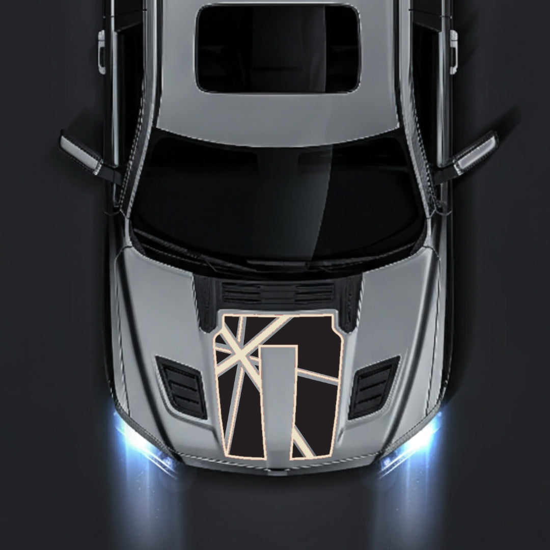 Hood Panel Decal/Sticker - England - Cut - Border Graphic Kit - For Dodge RAM 1500 2019-2025 - Premium Vinyl