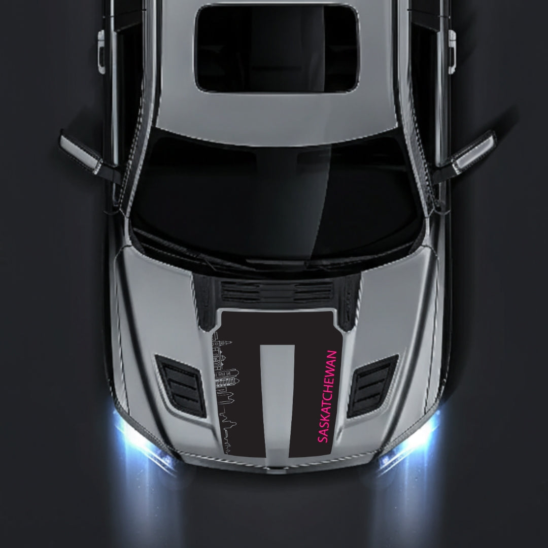 Hood Panel Decal/Sticker - Saskatchewan Skyline - Cut Graphic Kit - For Dodge RAM 1500 2019-2025 - Premium Vinyl