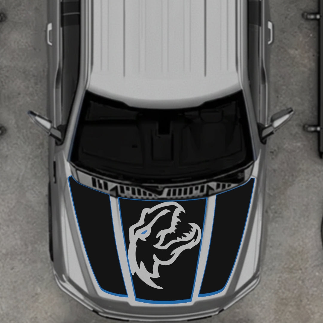 Hood Panel Decal/Sticker - Rex Style 4 Graphic Kit - For Ford F-150 2020-2026 - Premium Vinyl