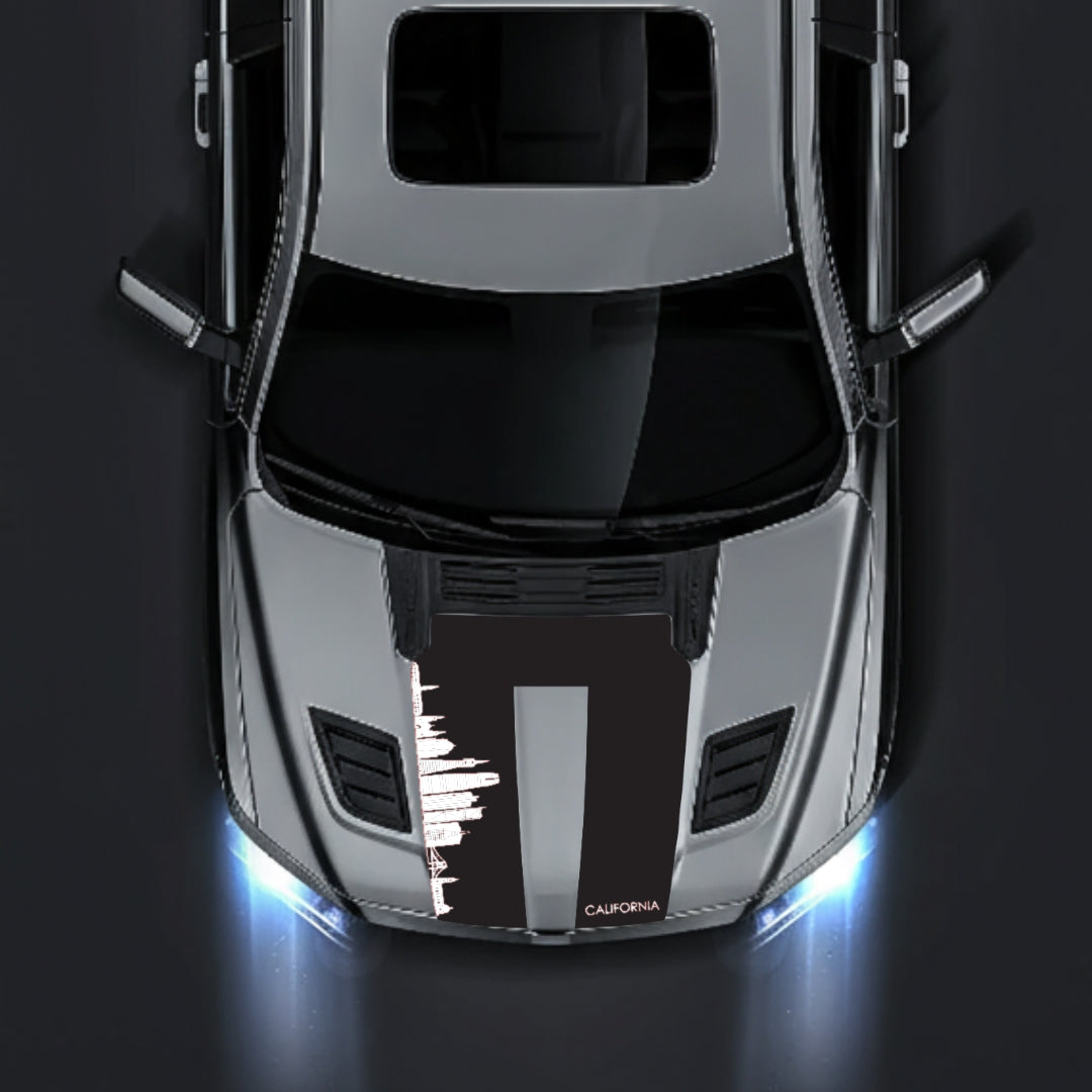 Hood Panel Decal/Sticker - California Skyline Graphic Kit - For Dodge RAM 1500 2019-2025 - Premium Vinyl