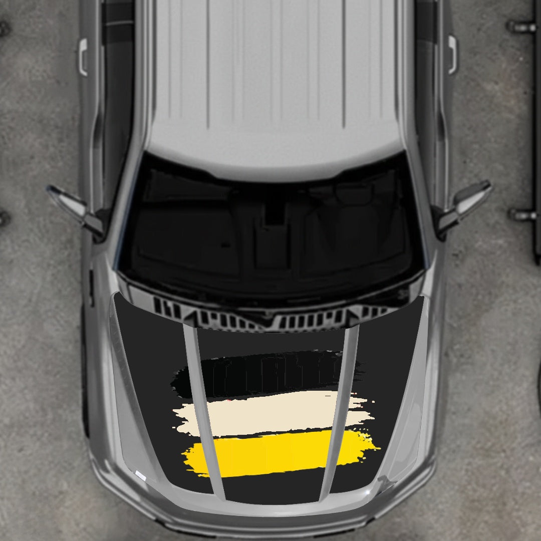 Hood Panel Decal/Sticker - Germany Flag Graphic Kit - For Ford F-150 2020-2026 - Premium Vinyl