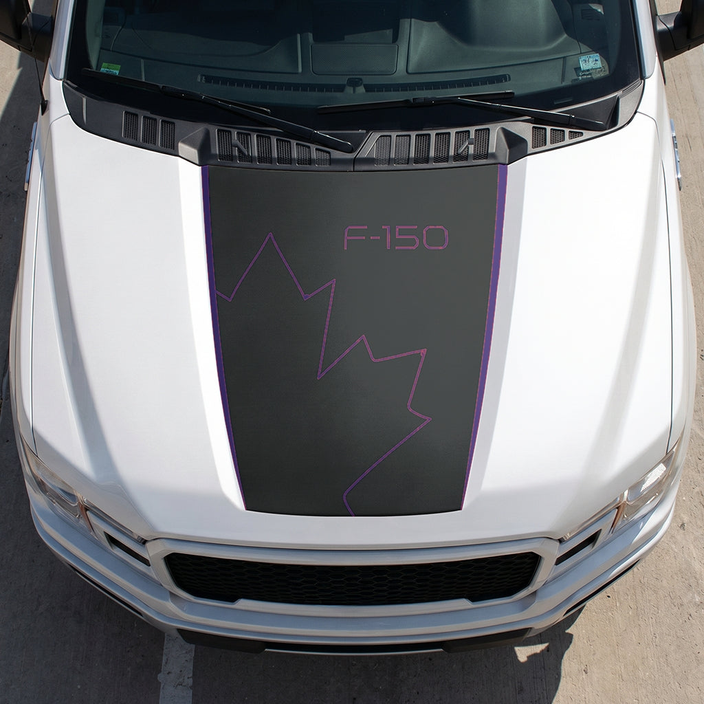 Hood Panel Decal/Sticker - Canada Full Leaf Graphic Decal Graphic Kit - For Ford F-150 2015-2020 - Premium Vinyl