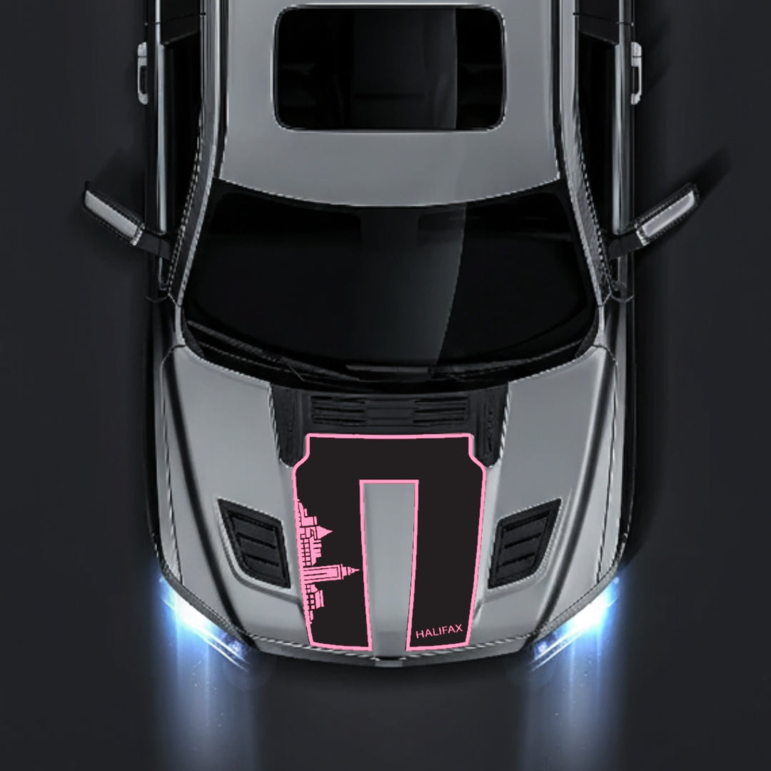Hood Panel Decal/Sticker - Halifax Skyline - Border Graphic Kit - For Dodge RAM 1500 2019-2025 - Premium Vinyl