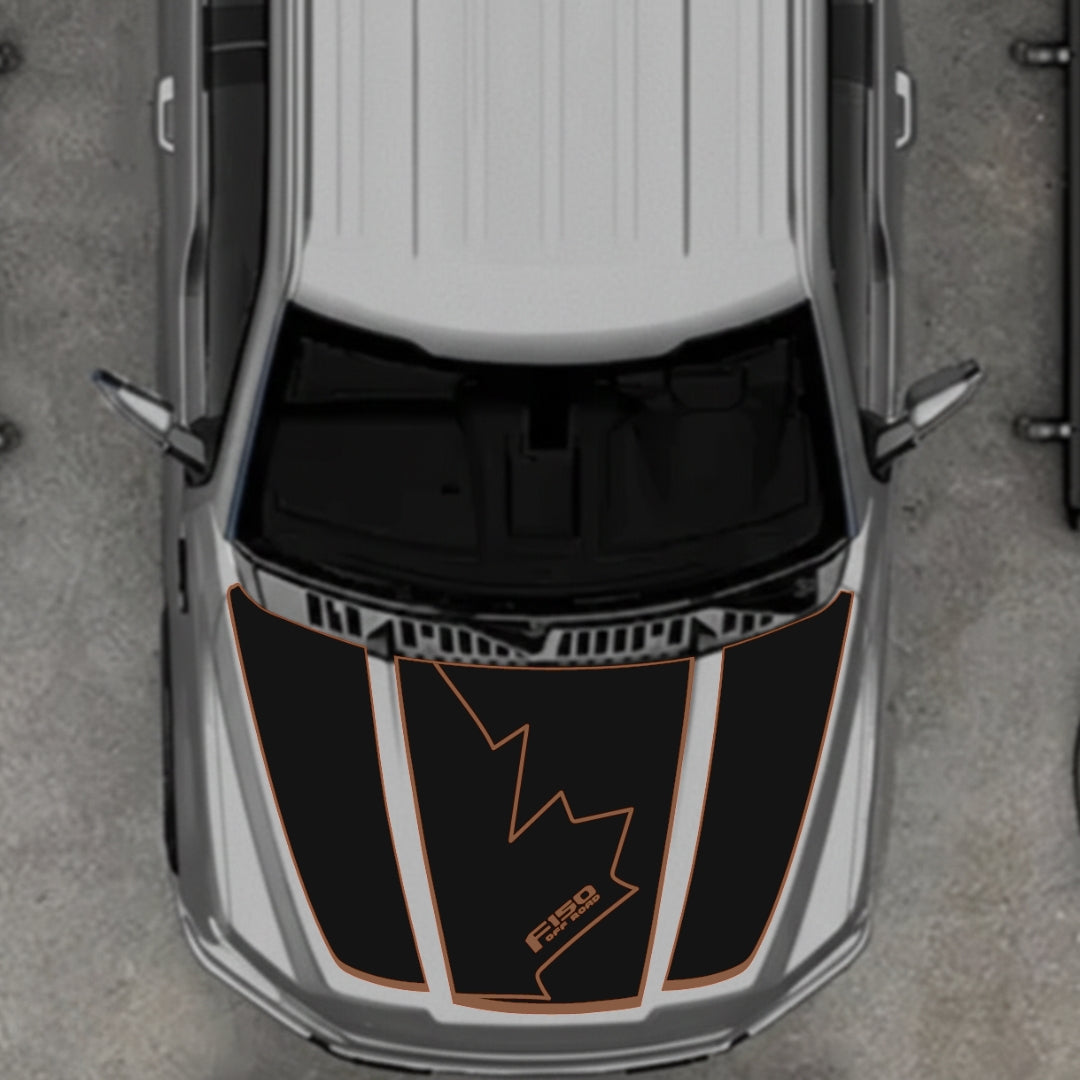 Hood Panel Decal/Sticker - Canada Style 19 Graphic Kit - For Ford F-150 2020-2026 - Premium Vinyl