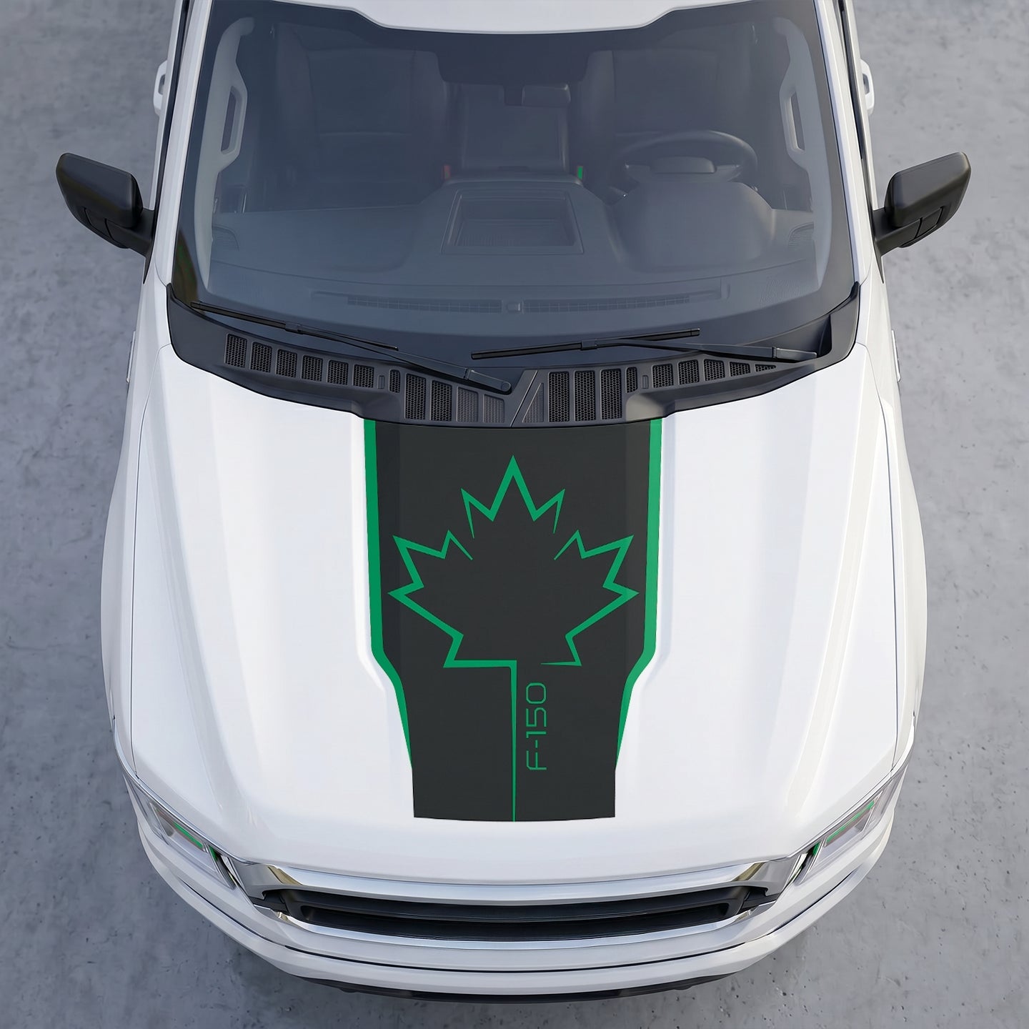 Hood Panel Decal/Sticker - Canadian Maple Leaf Hood Decal – Bold  Line Patriot Graphic Vinyl Sticker Graphic Kit - For Ford F-150 F150 2015-2020 - Premium Vinyl