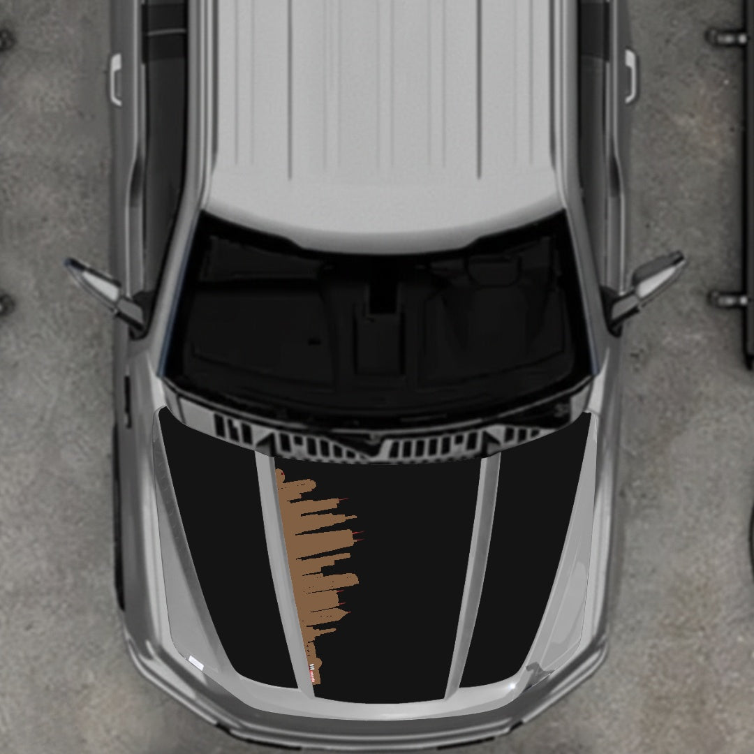 Hood Panel Decal/Sticker - Dubai Graphic Kit - For Ford F-150 2020-2026 - Premium Vinyl