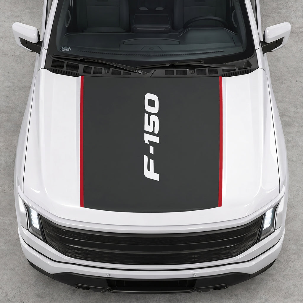 Hood Panel Decal/Sticker - Italic Style F150 Graphic Decal Graphic Kit - For Ford F-150 2015-2020 - Premium Vinyl