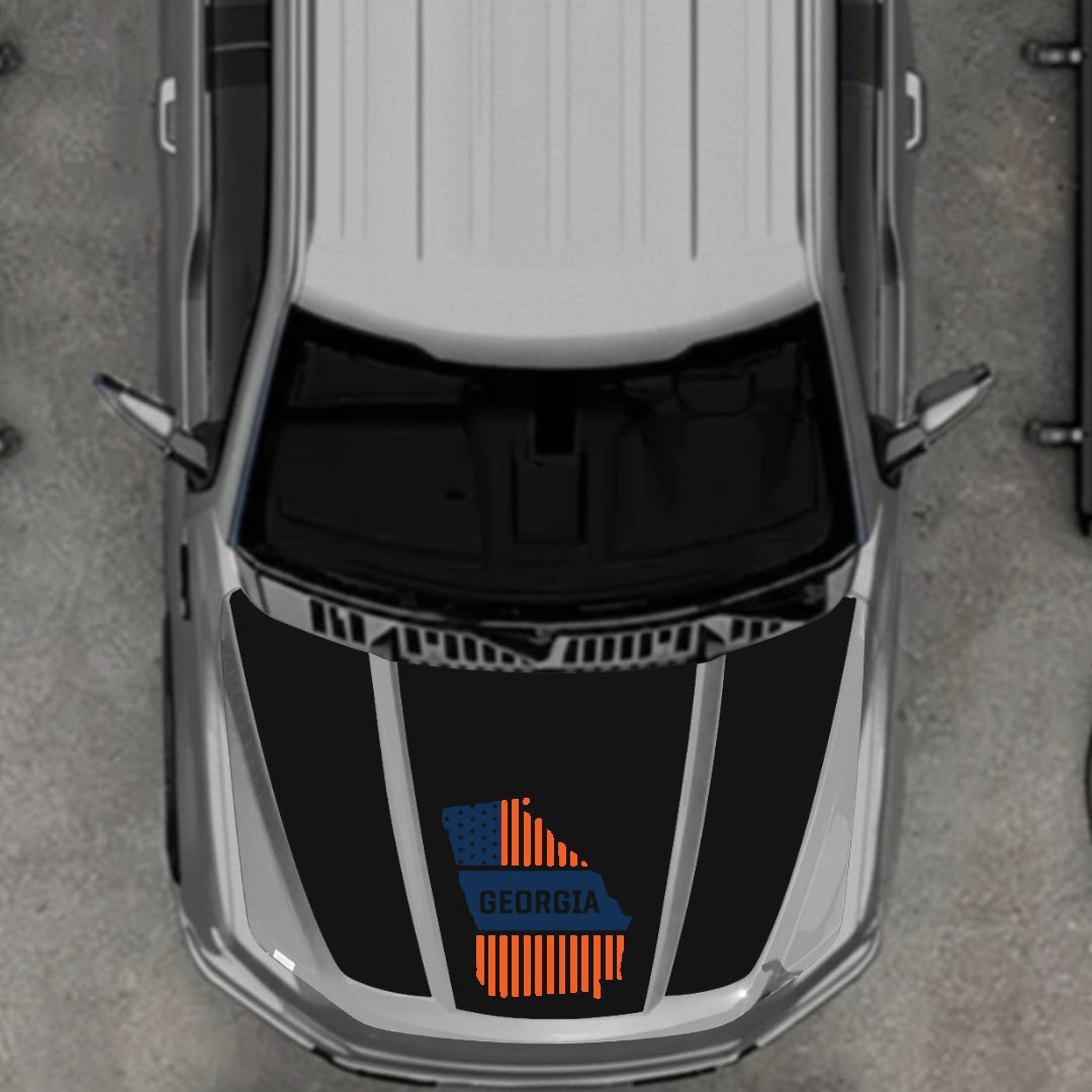 Hood Panel Decal/Sticker - Georgia Graphic Kit - For Ford F-150 2020-2026 - Premium Vinyl
