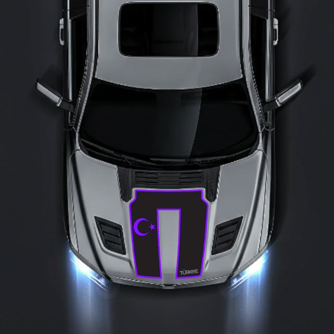 Performance Hood Panel Decal/Sticker - Turkey - Cut - Border Graphic Kit - For Dodge RAM 1500 2019-2025 - Premium Vinyl