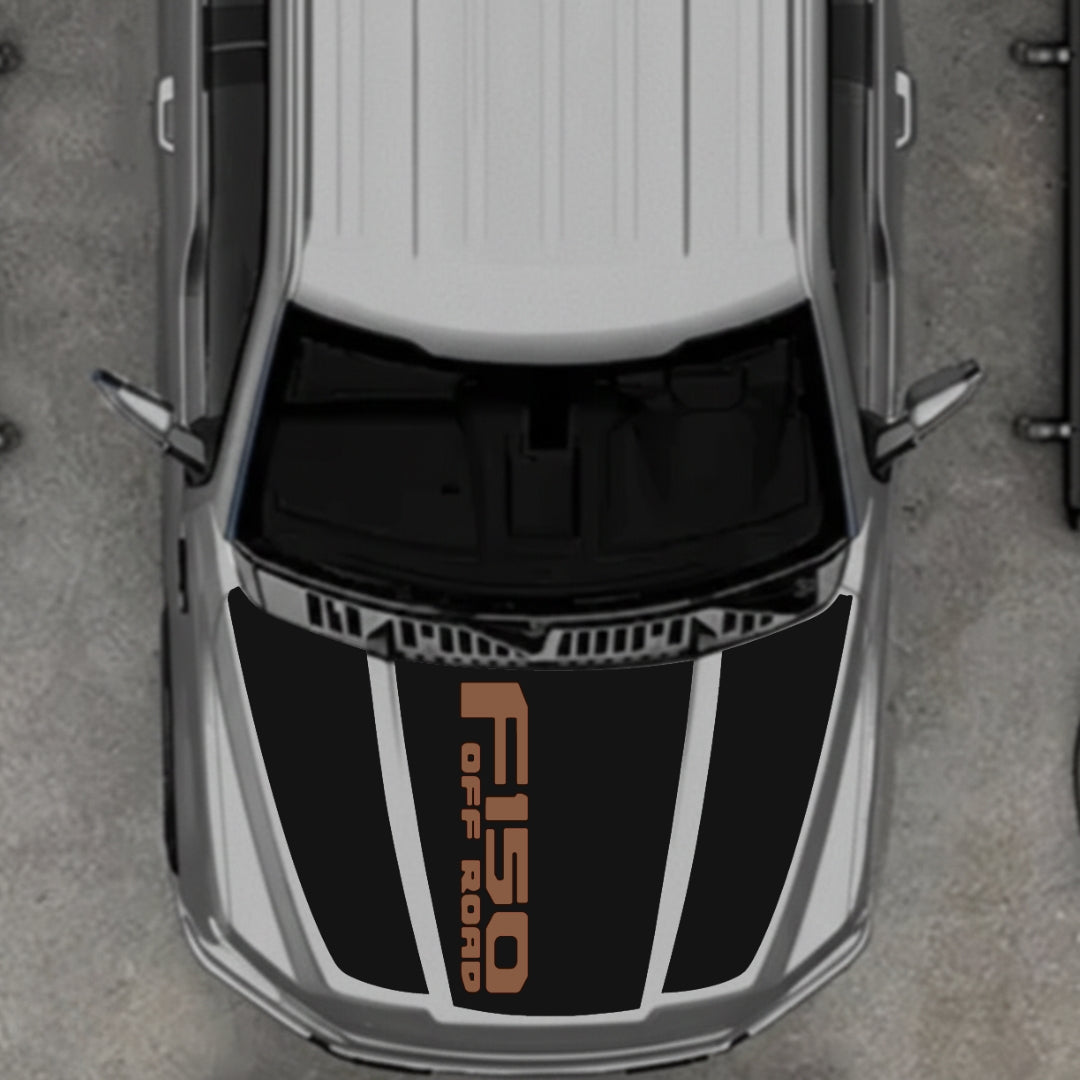 Hood Panel Decal/Sticker - Style 11 Graphic Kit - For Ford F-150 2020-2026 - Premium Vinyl