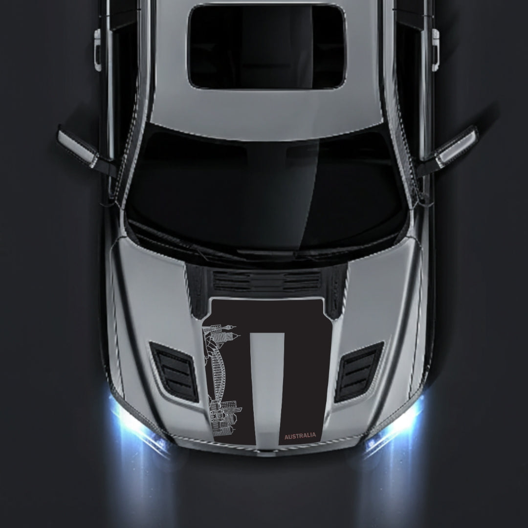 Hood Panel Decal/Sticker - Australia Skyline - Cut Graphic Kit - For Dodge RAM 1500 2019-2025 - Premium Vinyl