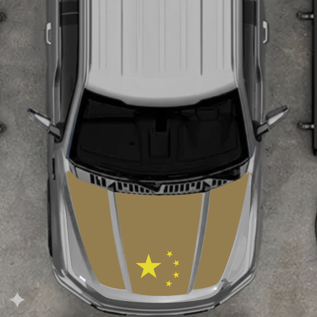Hood Panel Decal/Sticker - China Flag Graphic Kit - For Ford F-150 2020-2026 - Premium Vinyl