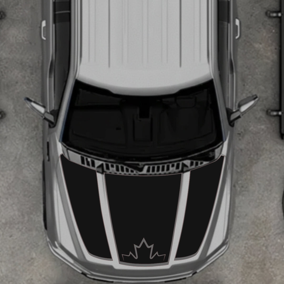 Hood Panel Decal/Sticker - Canada Style 9 Graphic Kit - For Ford F-150 2020-2026 - Premium Vinyl