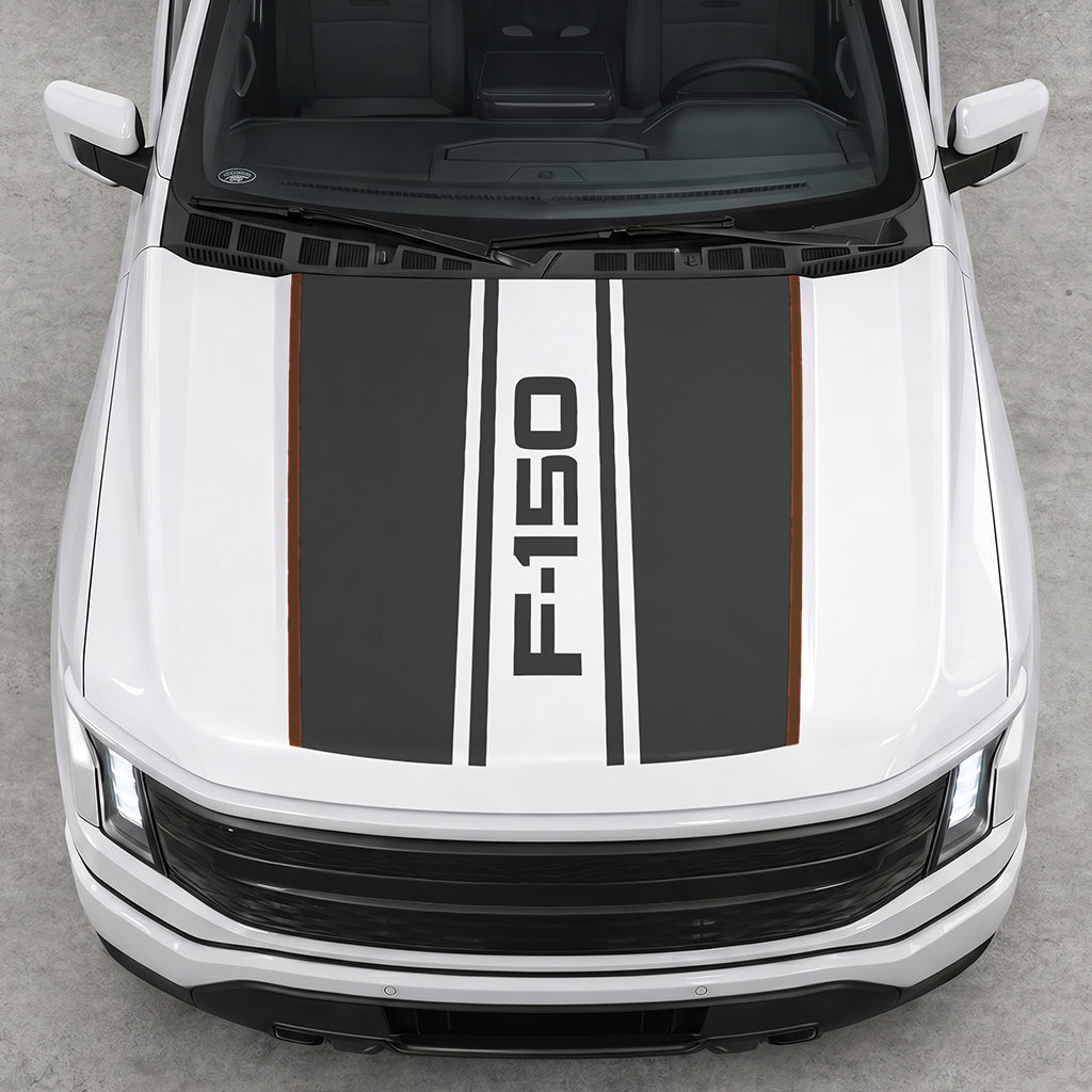 Hood Panel Decal/Sticker - Road F150 Graphic Decal Graphic Kit - For Ford F-150 2015-2020 - Premium Vinyl