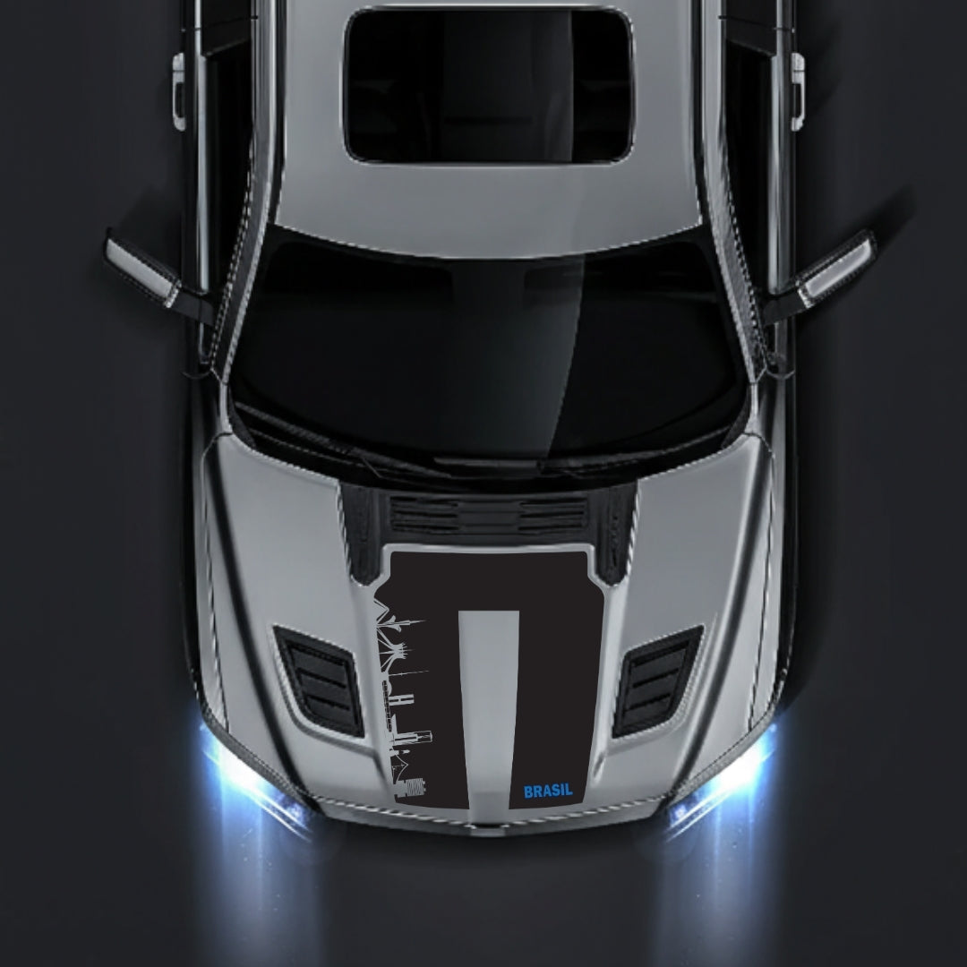 Performance Hood Panel Decal/Sticker - Brazil Skyline - Cut Graphic Kit - For Dodge RAM 1500 2019-2025 - Premium Vinyl
