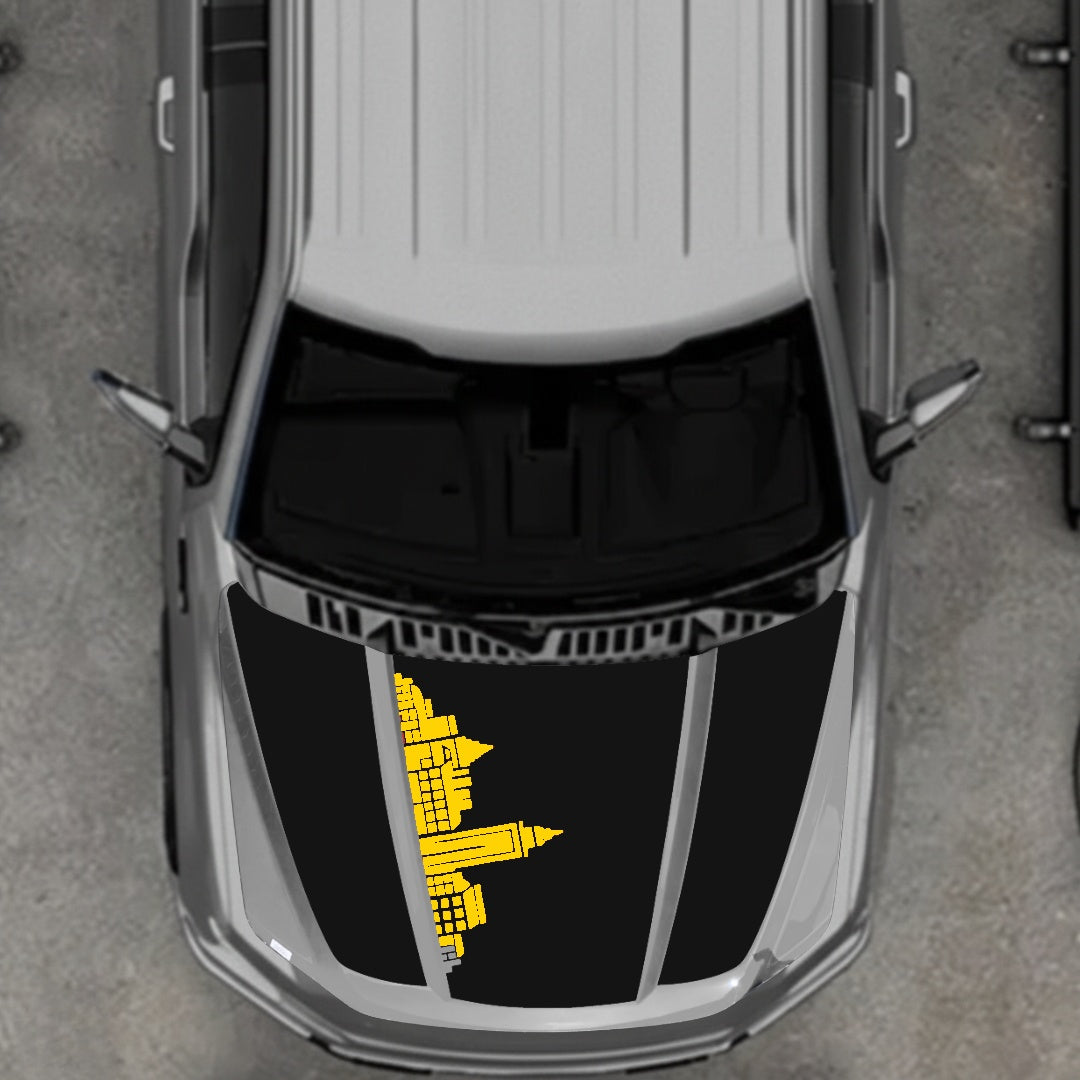 Hood Panel Decal/Sticker - Halifax Skyline Graphic Kit - For Ford F-150 2020-2026 - Premium Vinyl