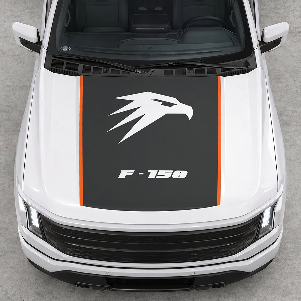 Hood Panel Decal/Sticker - Hawk Head Graphic Decal Graphic Kit - For Ford F-150 2015-2020 - Premium Vinyl