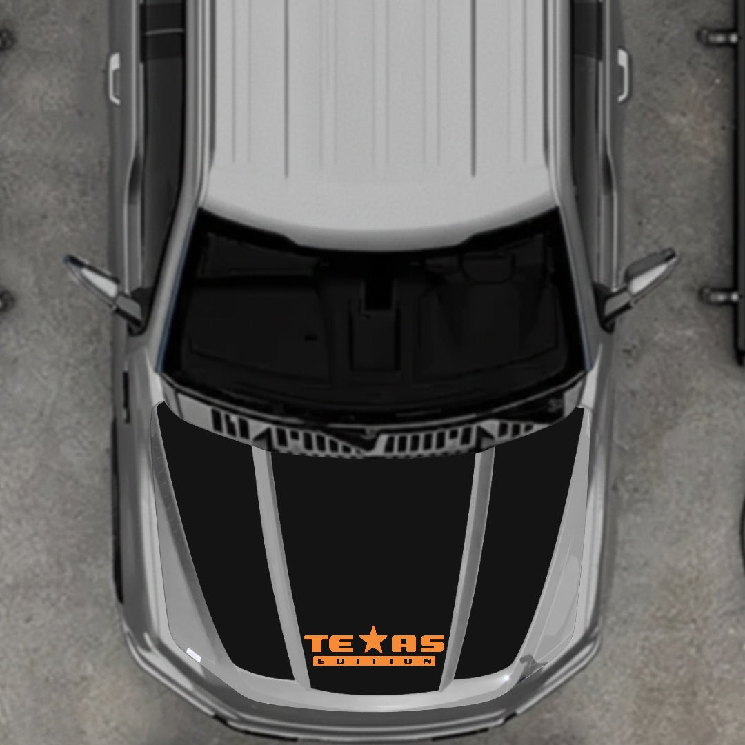 Hood Panel Decal/Sticker - Texas Graphic Kit - For Ford F-150 2020-2026 - Premium Vinyl