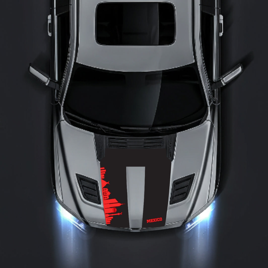 Hood Panel Decal/Sticker - Mexico Skyline Graphic Kit - For Dodge RAM 1500 2019-2025 - Premium Vinyl