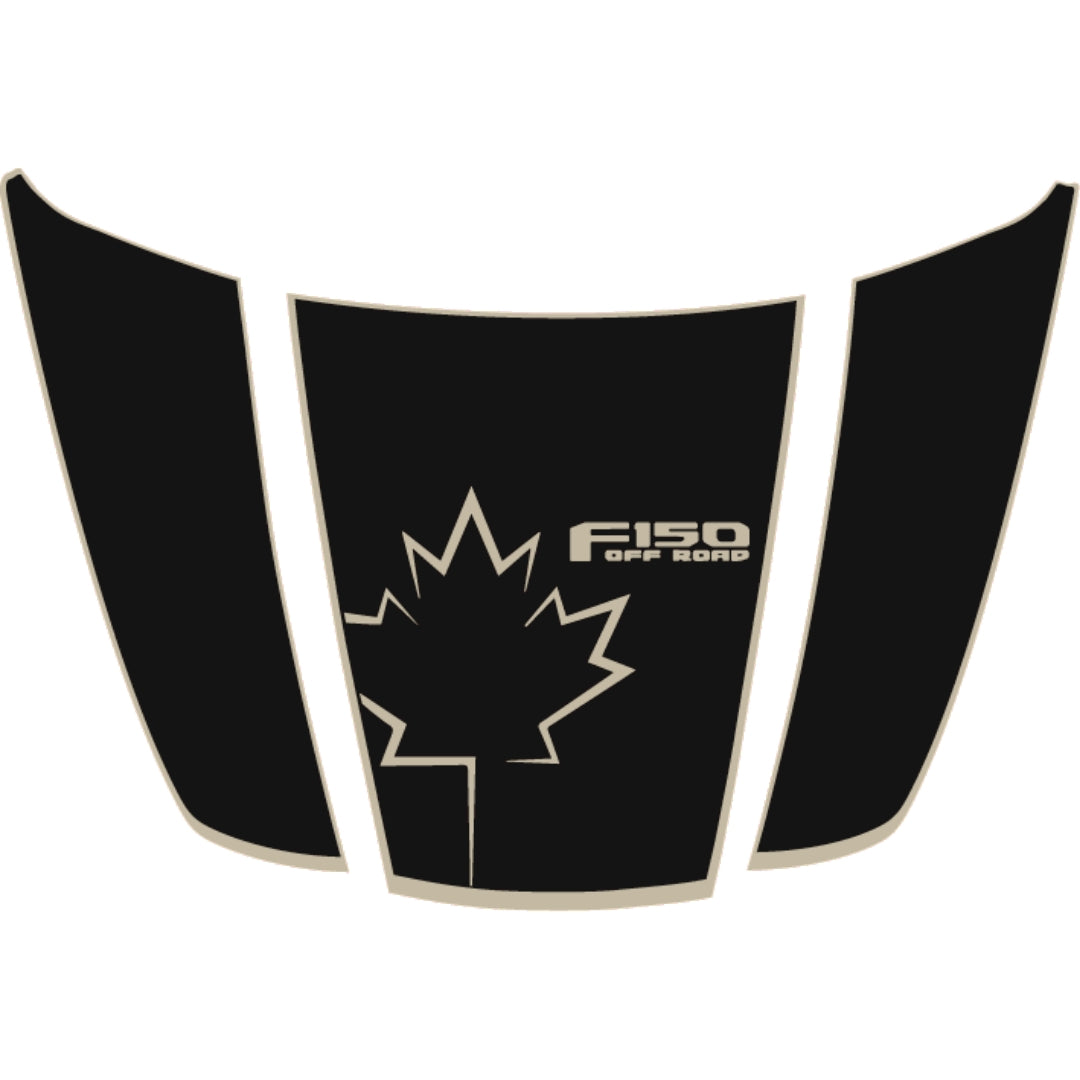 Hood Panel Decal/Sticker - Canada Style 7 Graphic Kit - For Ford F-150 2020-2026 - Premium Vinyl