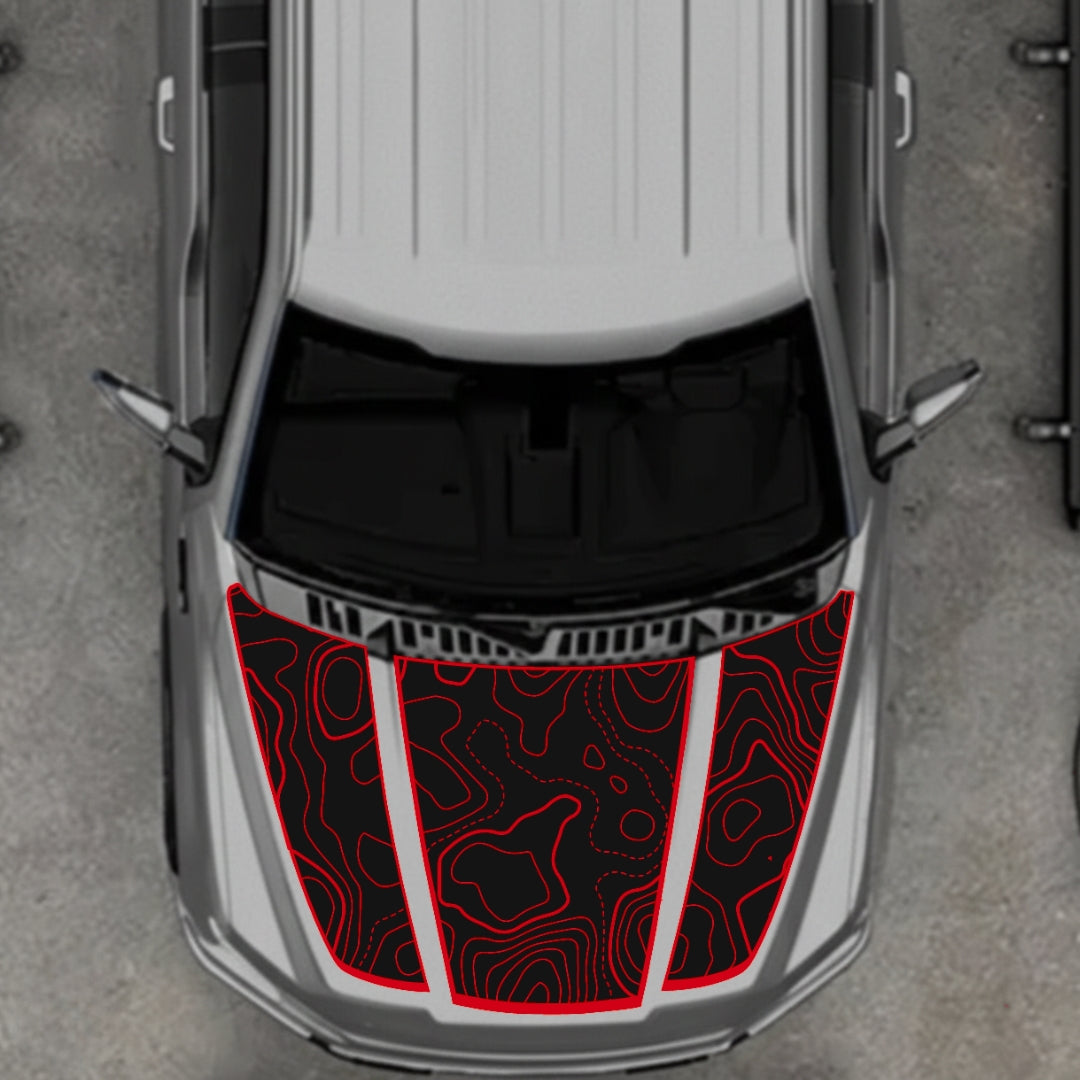 Hood Panel Decal/Sticker - Canada Style 18 Graphic Kit - For Ford F-150 2020-2026 - Premium Vinyl