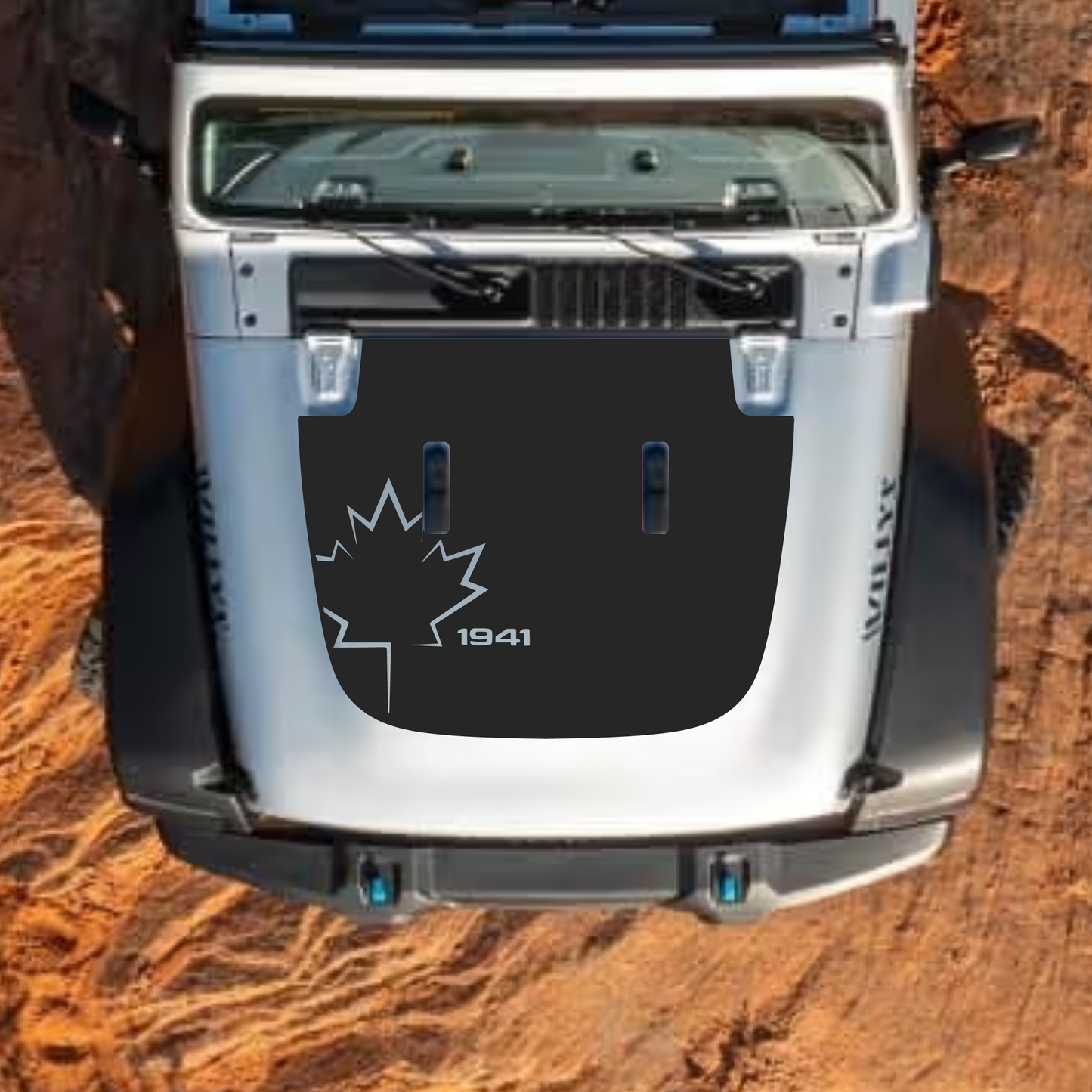 Hood Styles Decal/Sticker - For JL/JLU Sahara Hood - 2018-2025 - Premium Vinyl