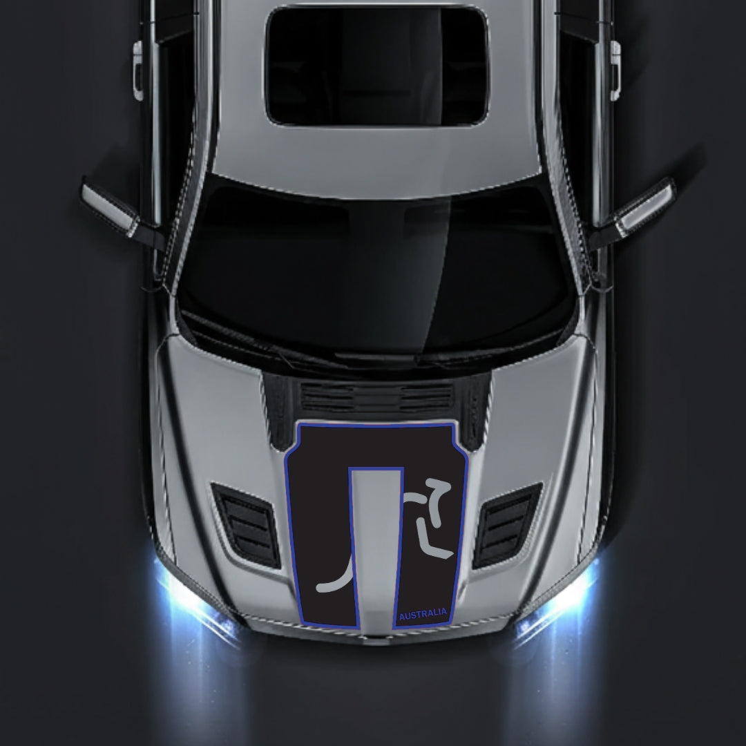 Hood Panel Decal/Sticker - Australia - Cut - Border Graphic Kit - For Dodge RAM 1500 2019-2025 - Premium Vinyl