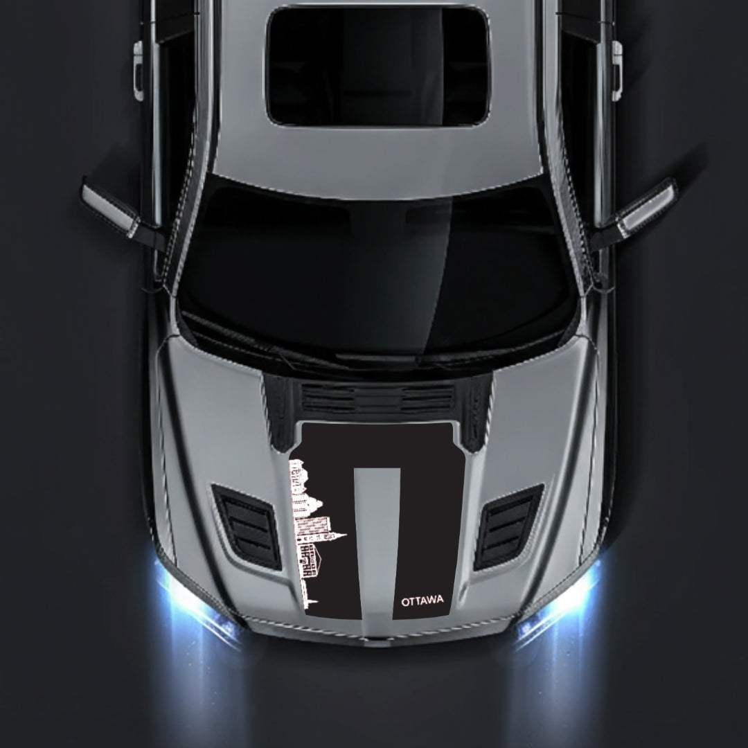 Hood Panel Decal/Sticker - Ottawa Skyline Graphic Kit - For Dodge RAM 1500 2019-2025 - Premium Vinyl