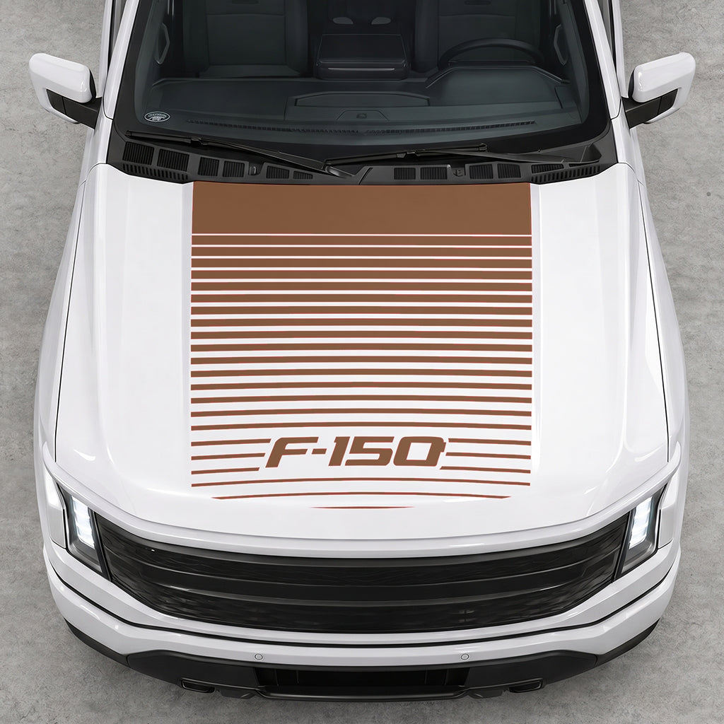 Hood Panel Decal/Sticker - Waves F150 Graphic Decal Graphic Kit - For Ford F-150 2015-2020 - Premium Vinyl