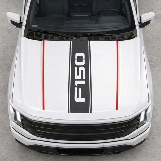 Hood Panel Decal/Sticker - Bold Cut F150 Graphic Decal Graphic Kit - For Ford F-150 2015-2020 - Premium Vinyl