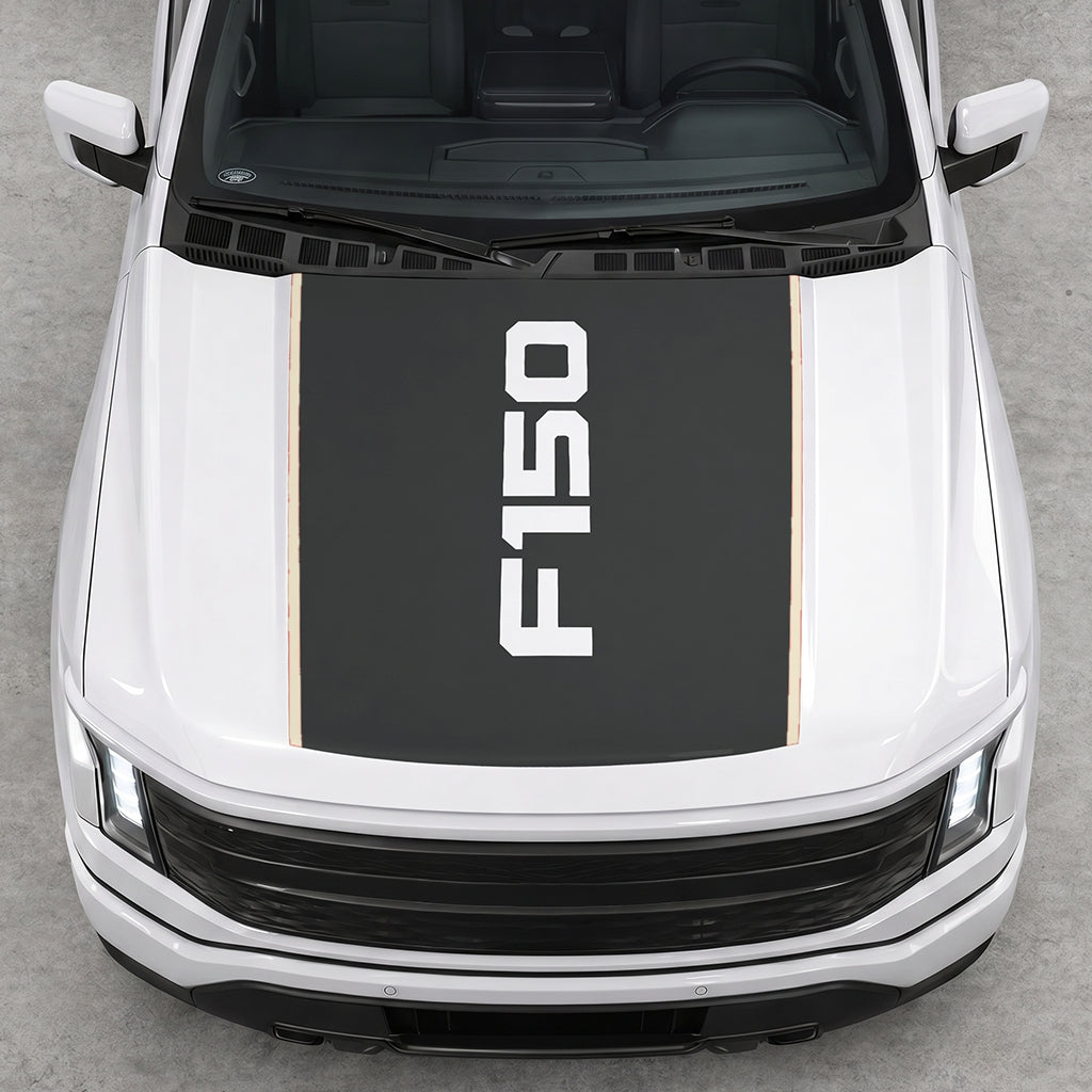 Hood Panel Decal/Sticker - Solid F150 Graphic Decal Graphic Kit - For Ford F-150 2015-2020 - Premium Vinyl