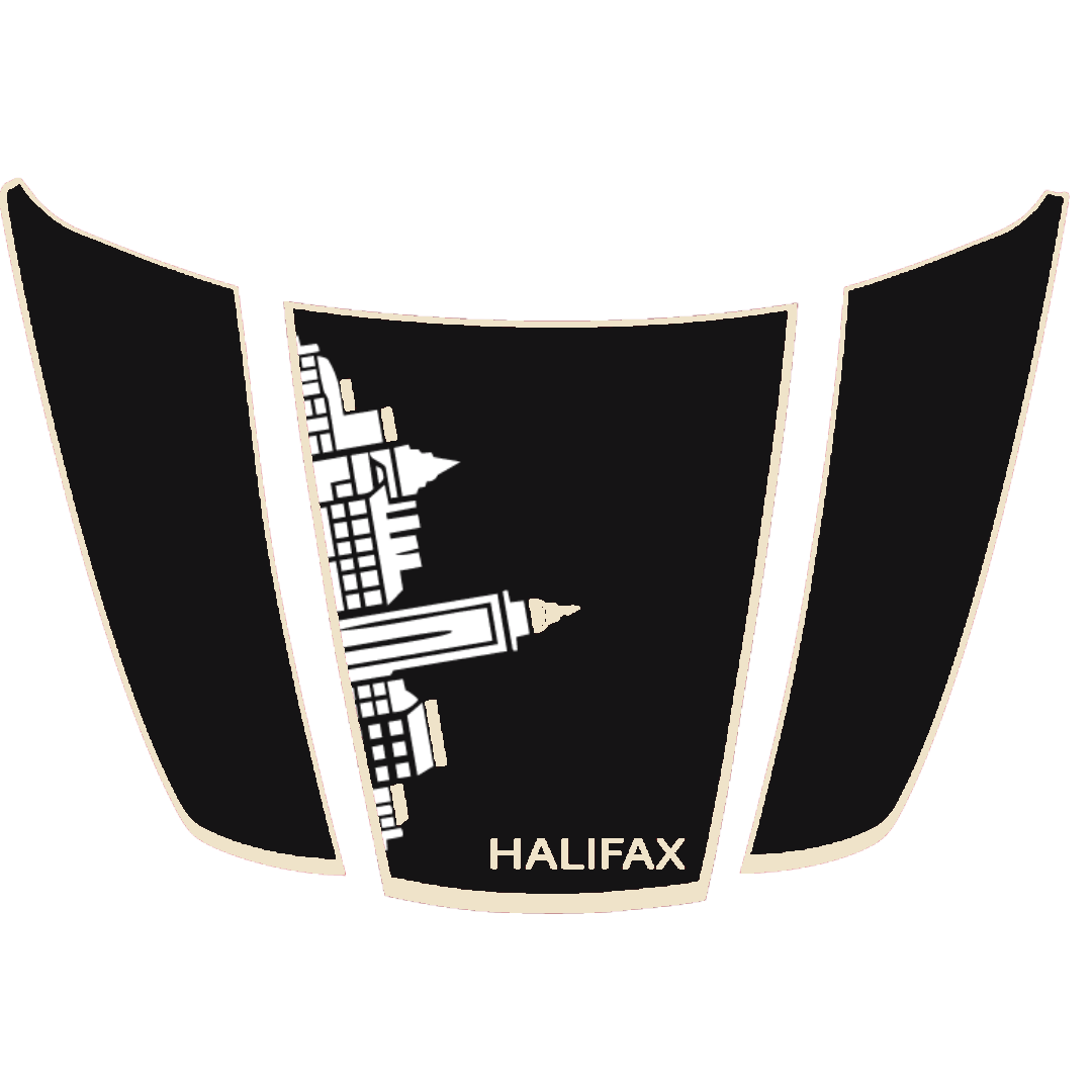 Hood Panel Decal/Sticker - Halifax Skyline - Cut - Border Graphic Kit - For Ford F-150 2020-2026 - Premium Vinyl