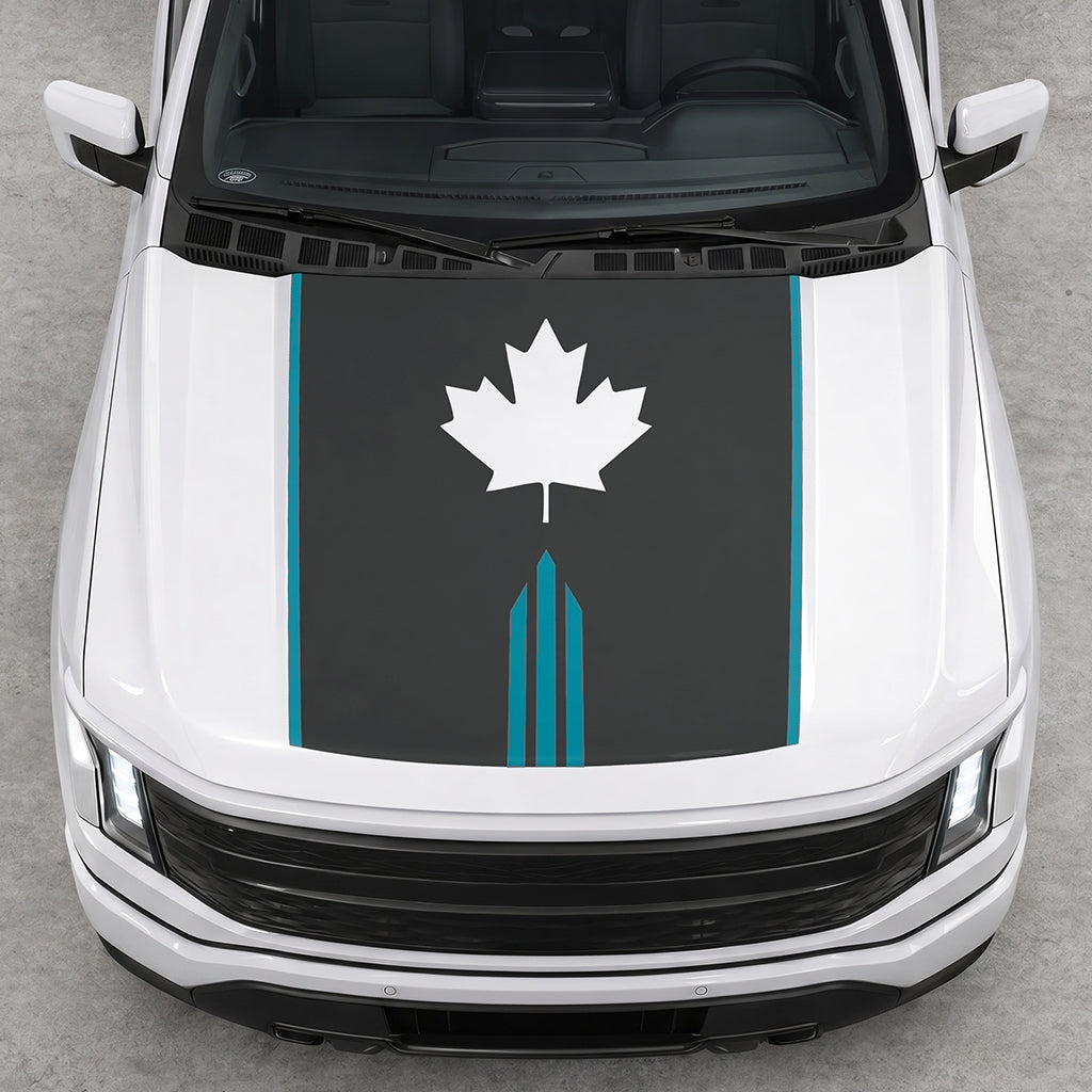 Hood Panel Decal/Sticker - Maple Graphic Decal Graphic Kit - For Ford F-150 2015-2020 - Premium Vinyl