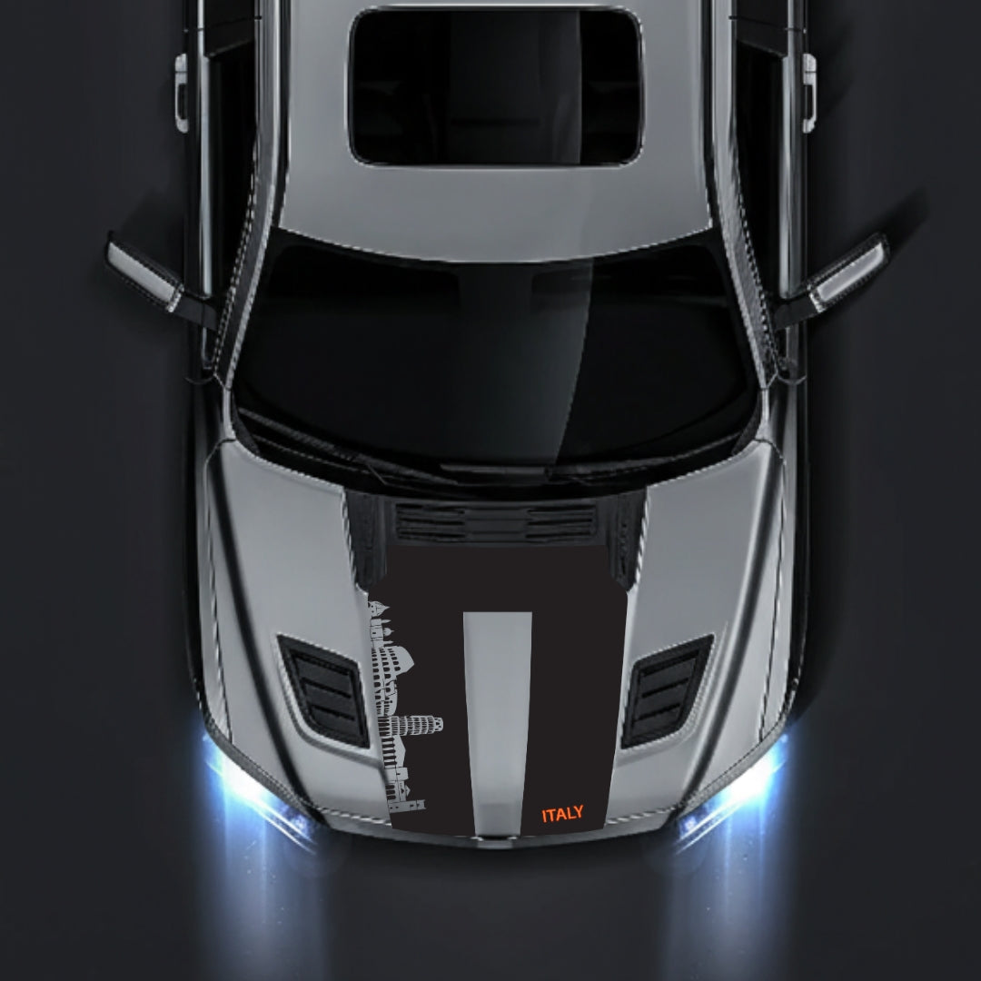 Hood Panel Decal/Sticker - Italy Skyline - Cut Graphic Kit - For Dodge RAM 1500 2019-2025 - Premium Vinyl