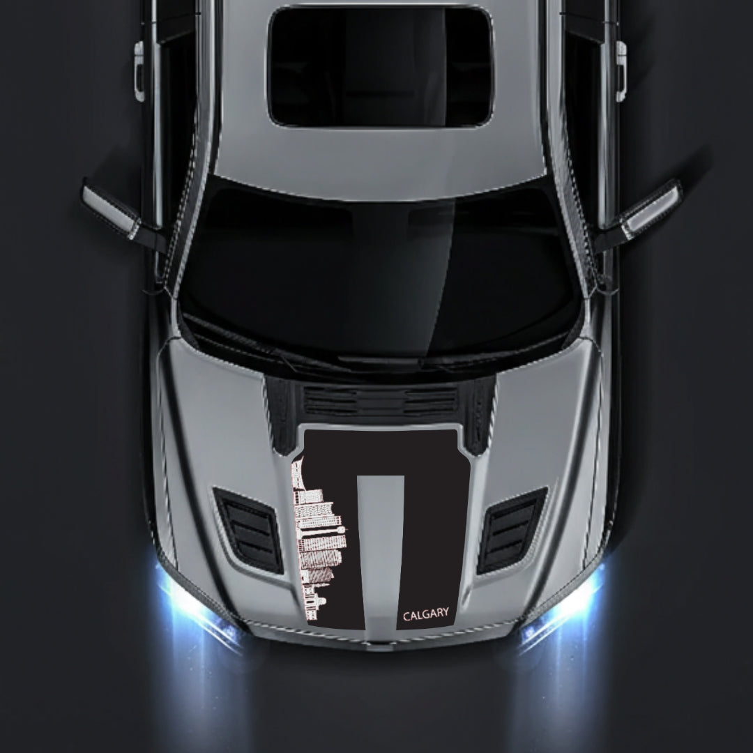 Hood Panel Decal/Sticker - Calgary Skyline Graphic Kit - For Dodge RAM 1500 2019-2025 - Premium Vinyl