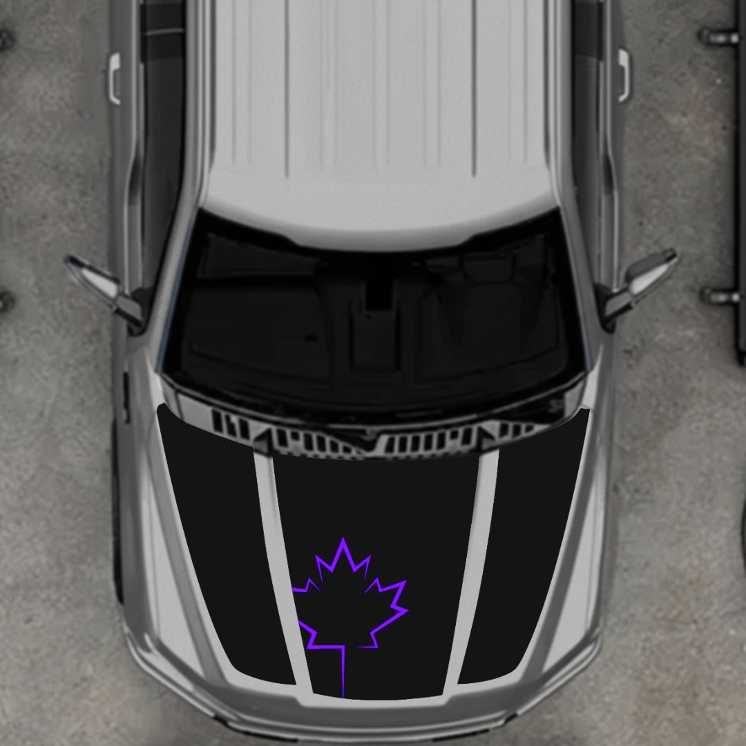 Hood Panel Decal/Sticker - Canada Style 14 Graphic Kit - For Ford F-150 2020-2026 - Premium Vinyl